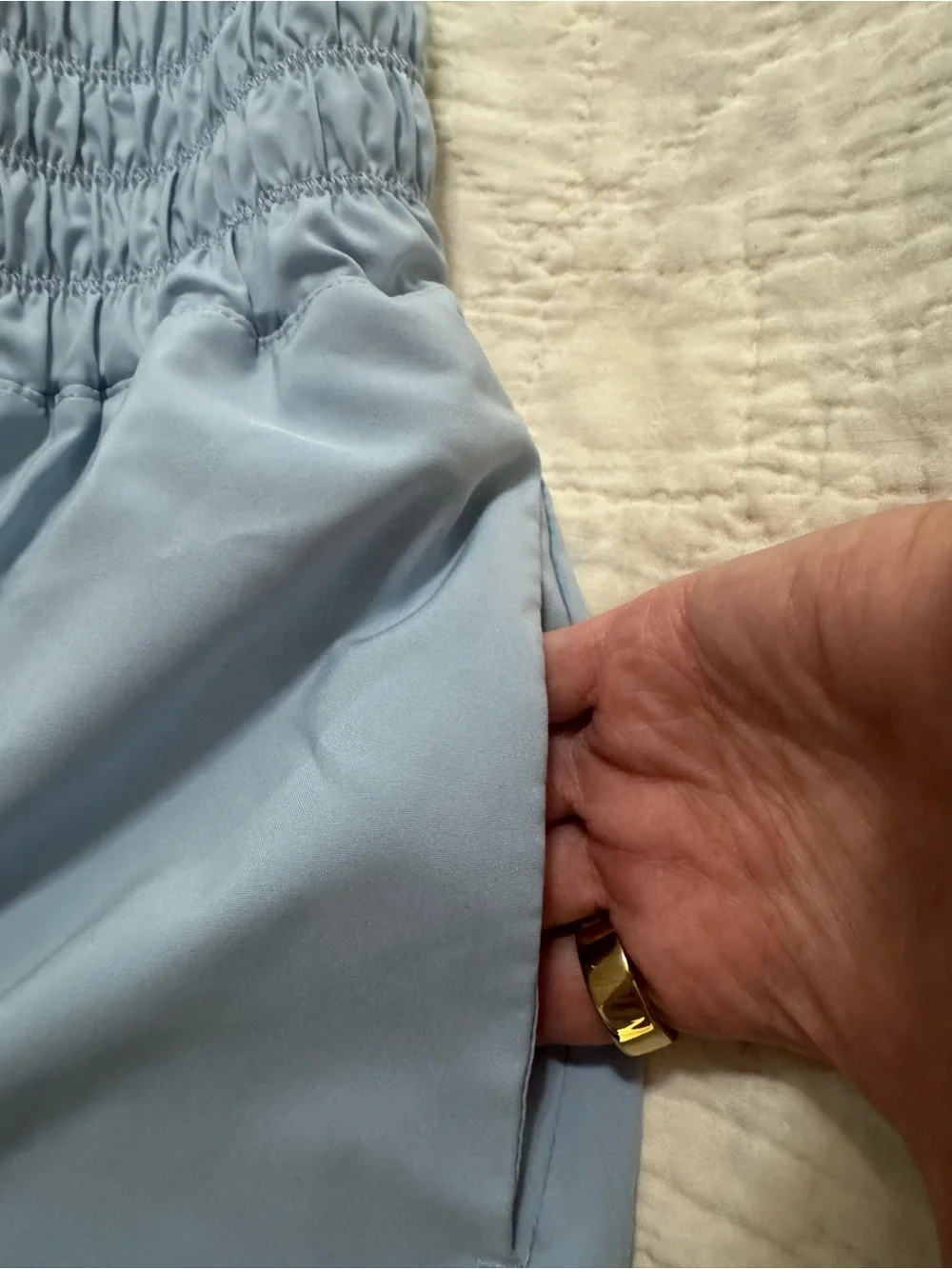 Nike Women's One Dr-Fit Ultra High Waist 3” Pale Blue Athletic Shorts